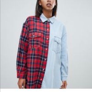 Missguided Women's Blue Stonewash Oversized Top